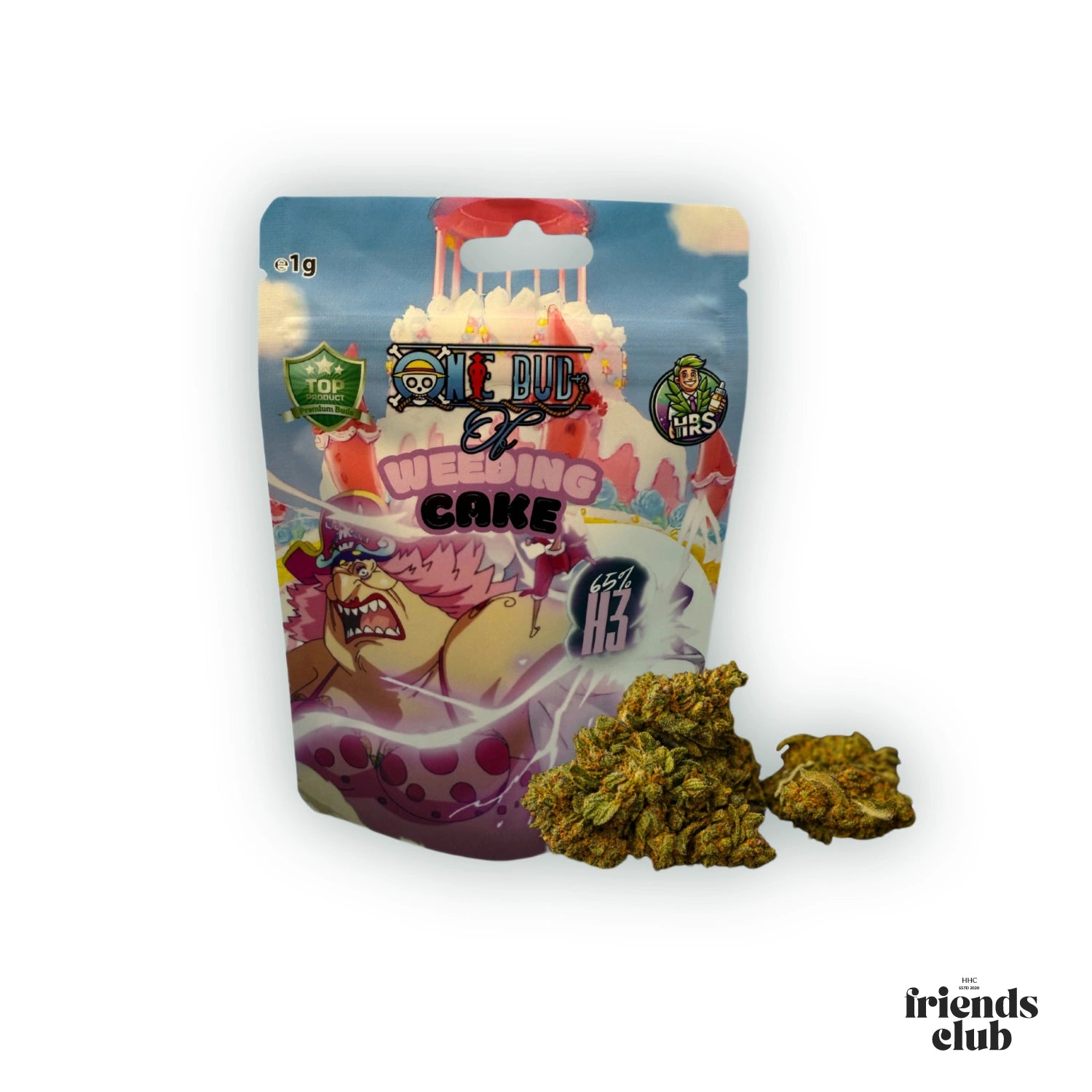 H3 Blüten One Bud of Wedding Cake 65% 1g-HHCFriends