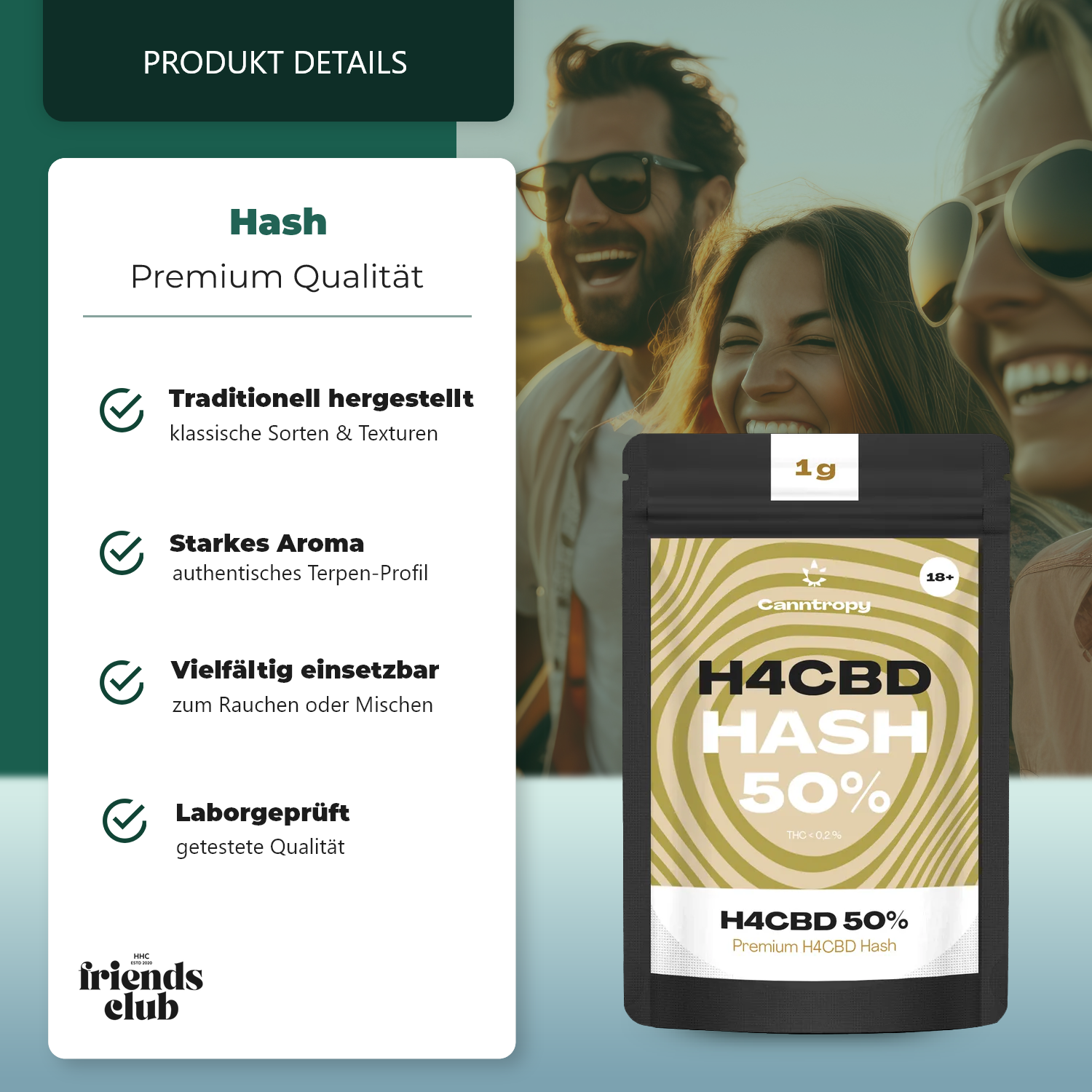 H4CBD Hash 50 % Canntropy HHCFriends