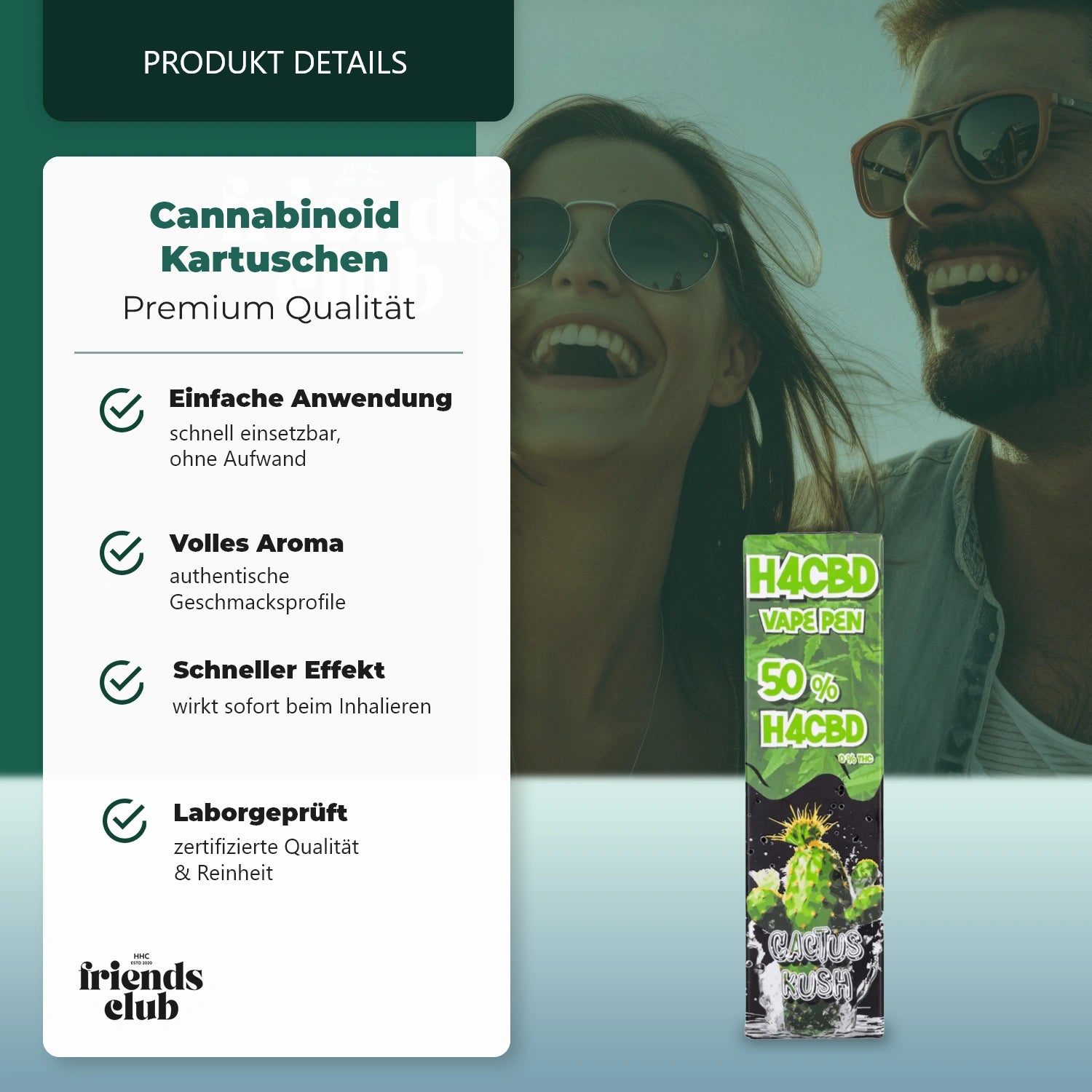 H4CBD Vape Cactus Kush 50% 1ml-Smagro GmbH