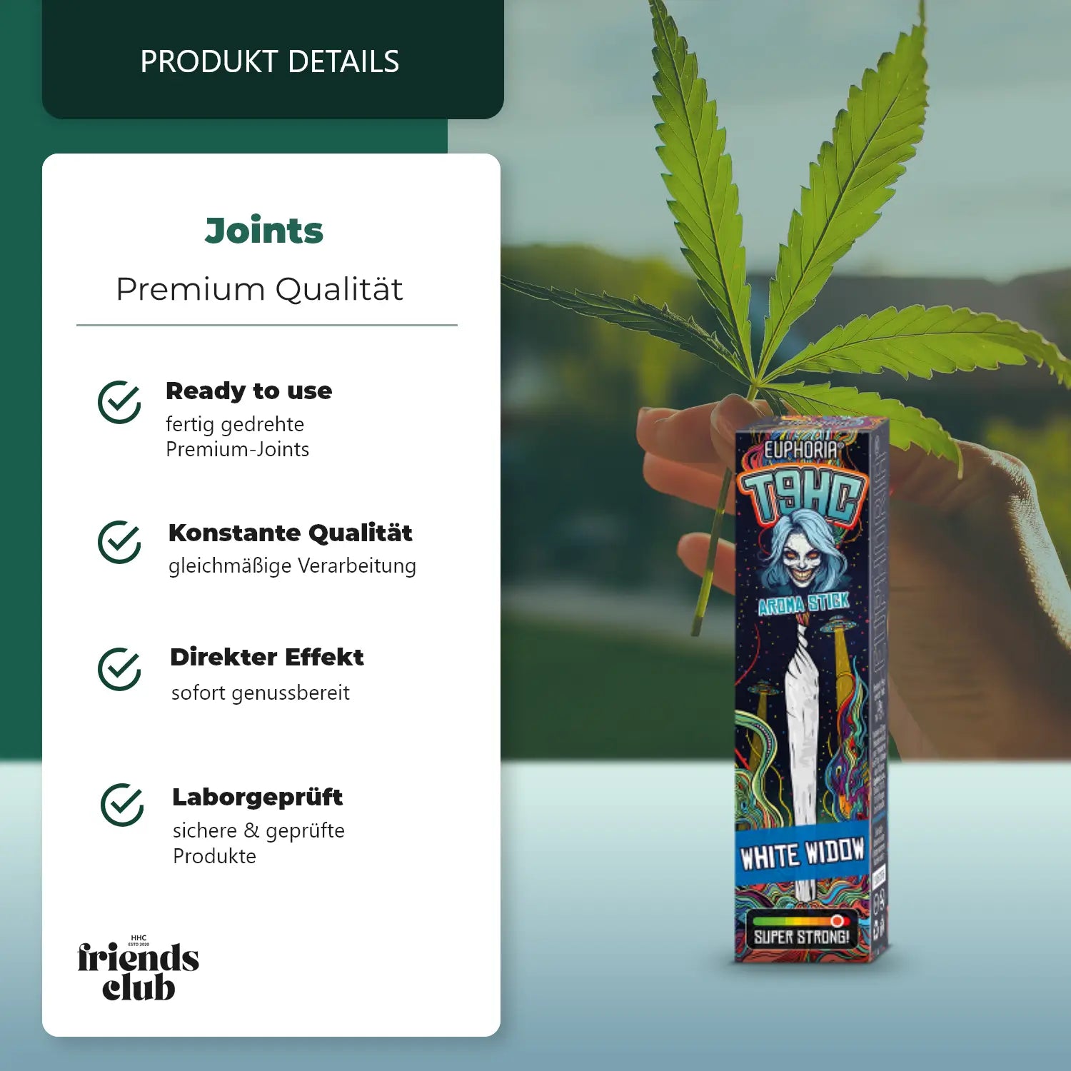 T9HC Aromastick – White Widow Joint (1,3g) USP