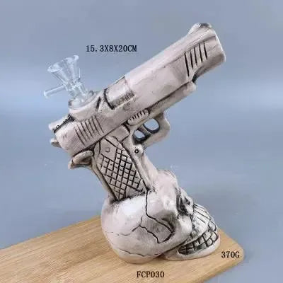 Pistolen-Bong mit Totenkopf-HHCFriends