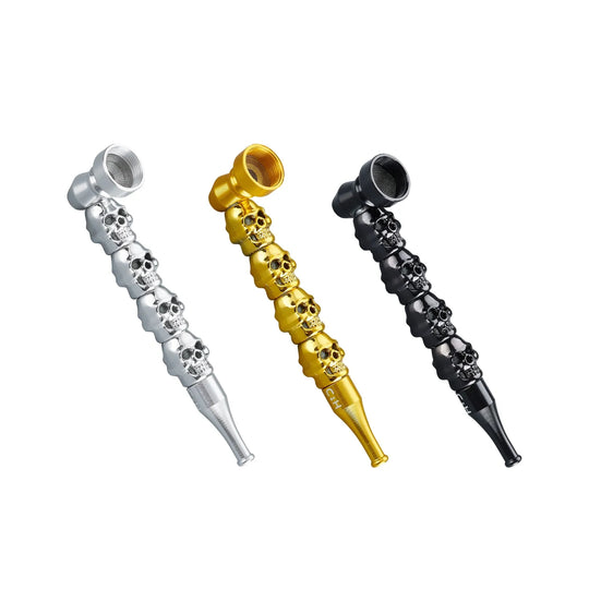 Metallpfeife Metallic Skull 13cm-HHCFriends