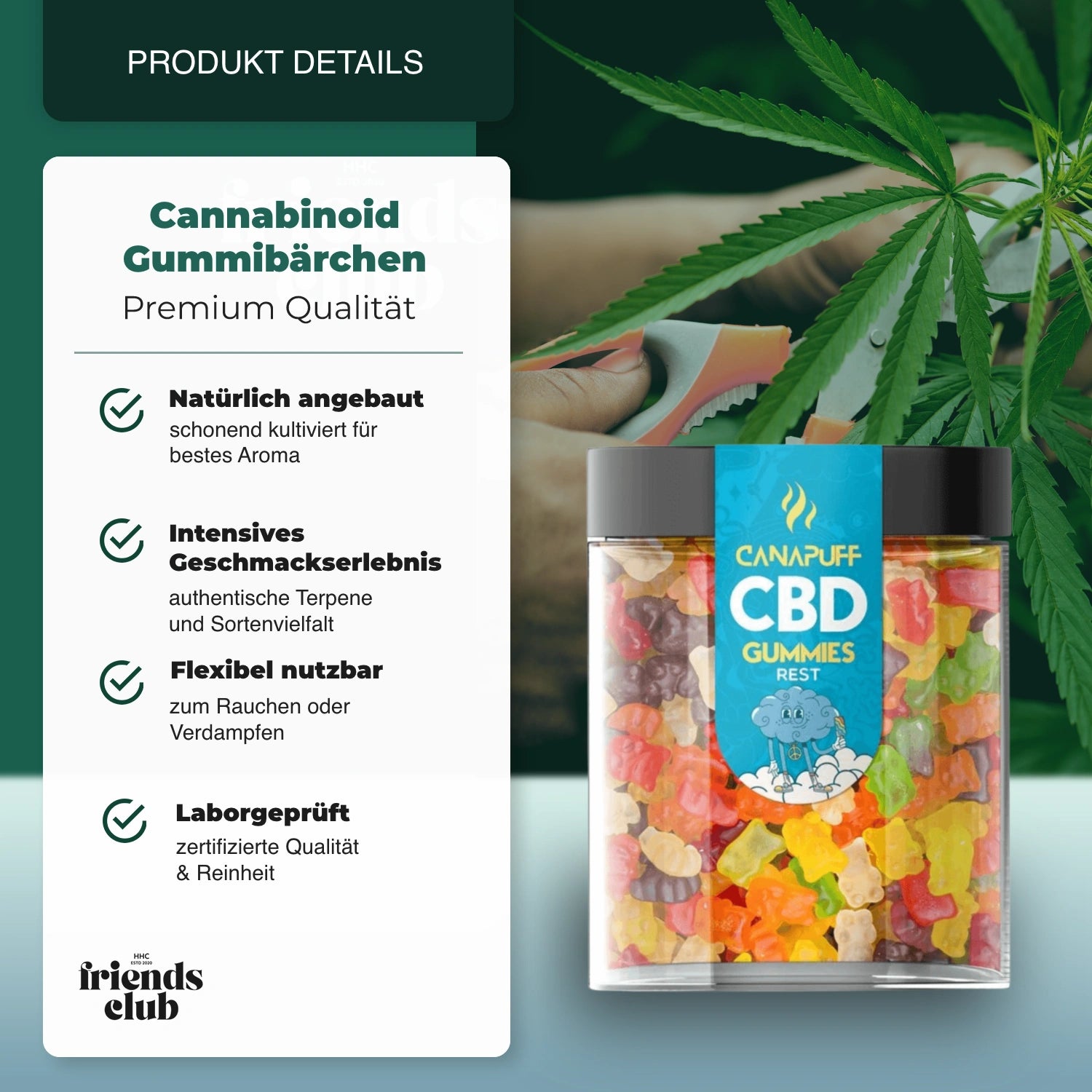 CBD Aroma Gummies Rest 10 Stück-HHCFriends