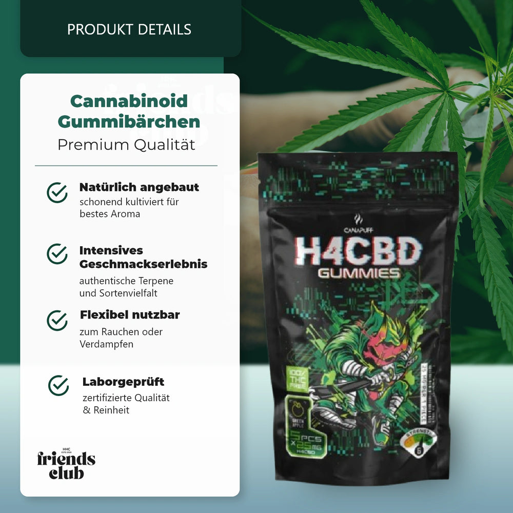 H4CBD Aroma Gummies - Grüner Apfel 5Stk-HHCFriends