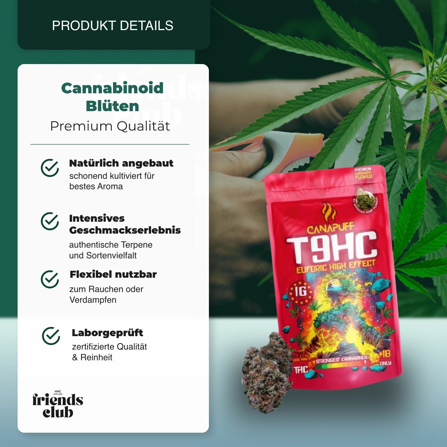 T9HC Blüten Euforic 99% - hhcfriends