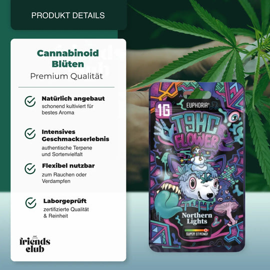 T9HC-Blüten – Northern Light (1 g) - hhcfriends