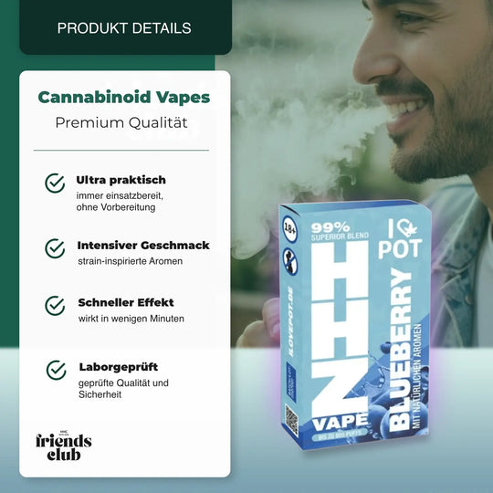 HHZ Vape Pen 95% - Blueberry - hhcfriends