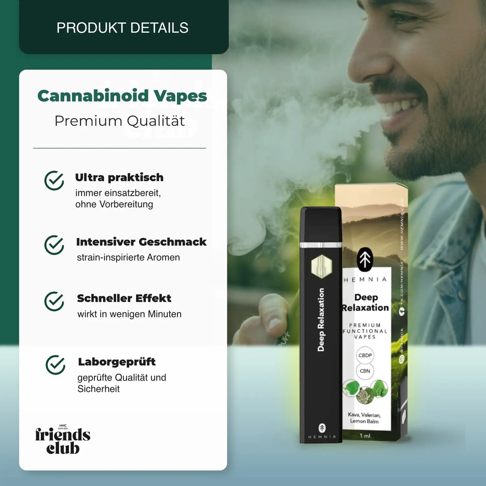 Vape mit Kava & Baldrian „Tiefenentspannung“ - hhcfriends