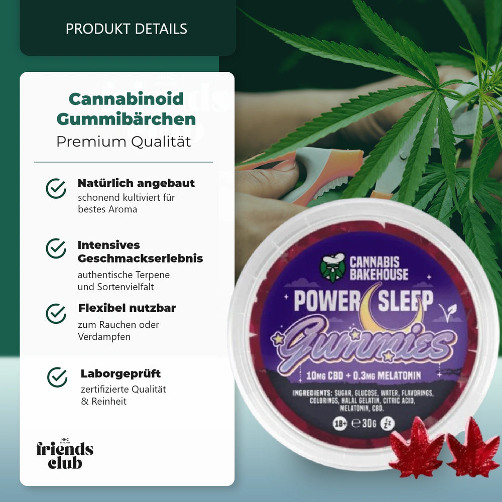 CBD Sleep Aroma Gummies Leaves BLACKCURRANT 30g-HHCFriends