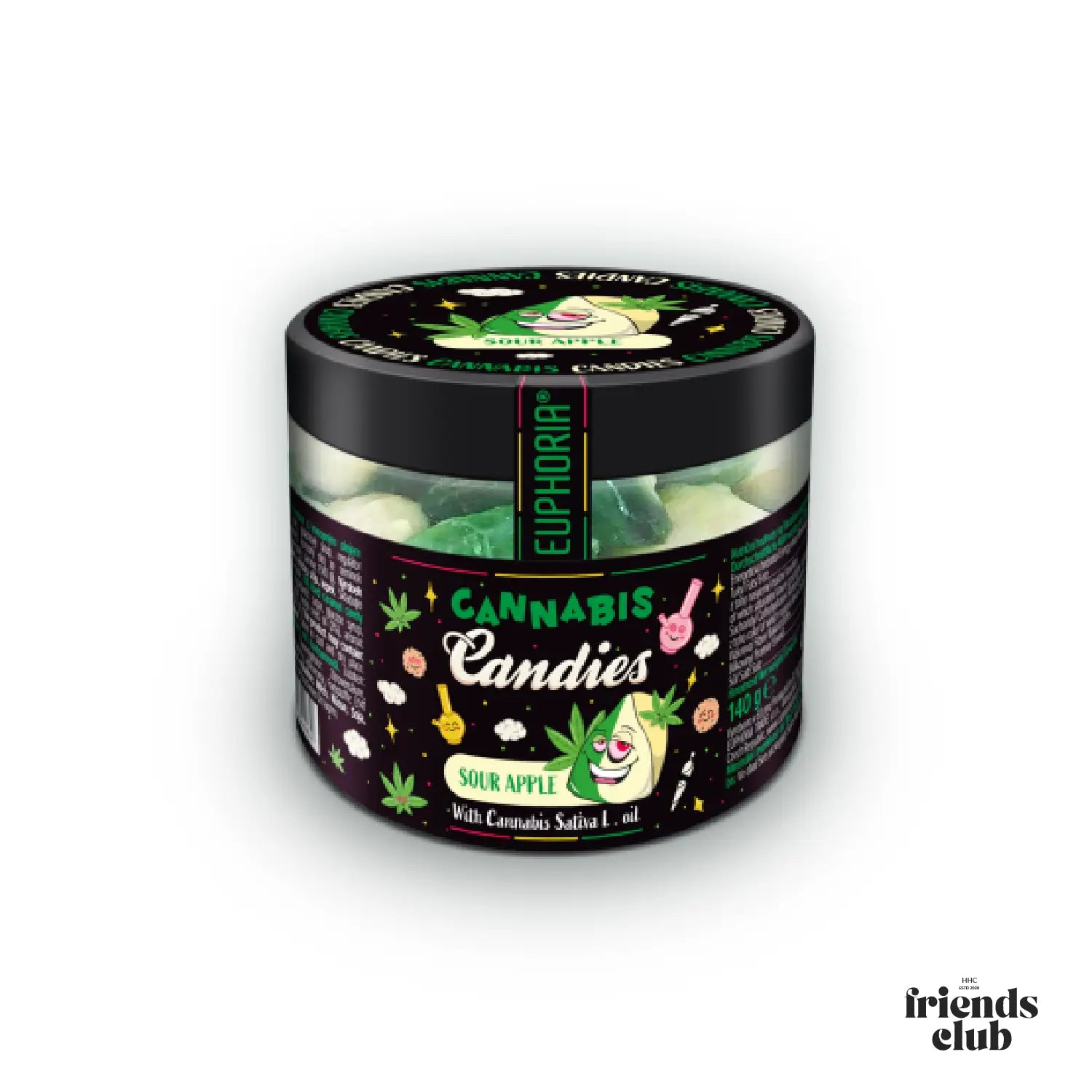 Euphoria Cannabis Bonbons Sour Apple-HHCFriends