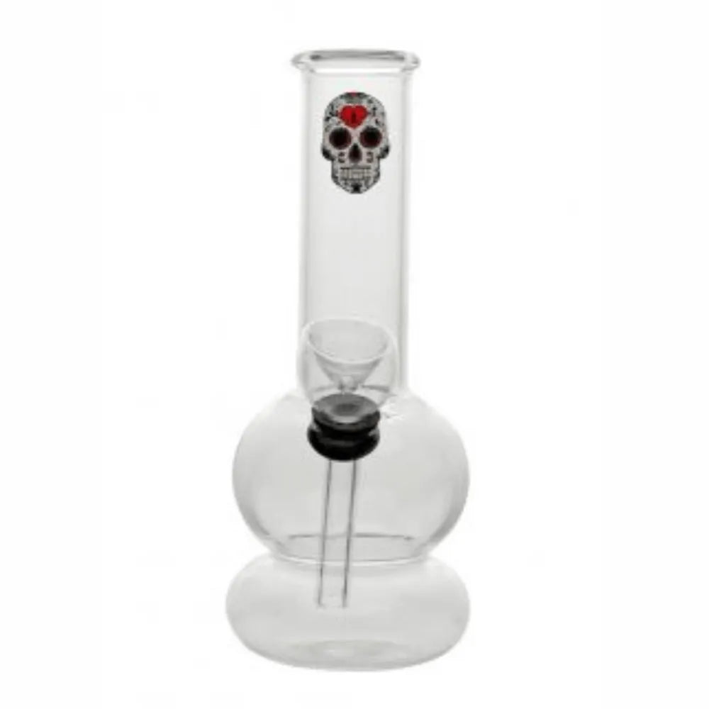 Glas-Mini-Bong Skull 15 cm-HHCFriends