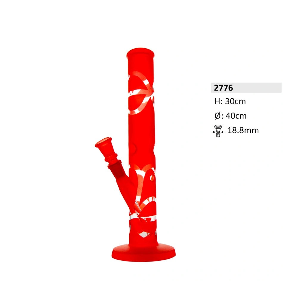 Glazen bong met ijs | H: 30cm Slijping: 18,8mm Ø: 40mm