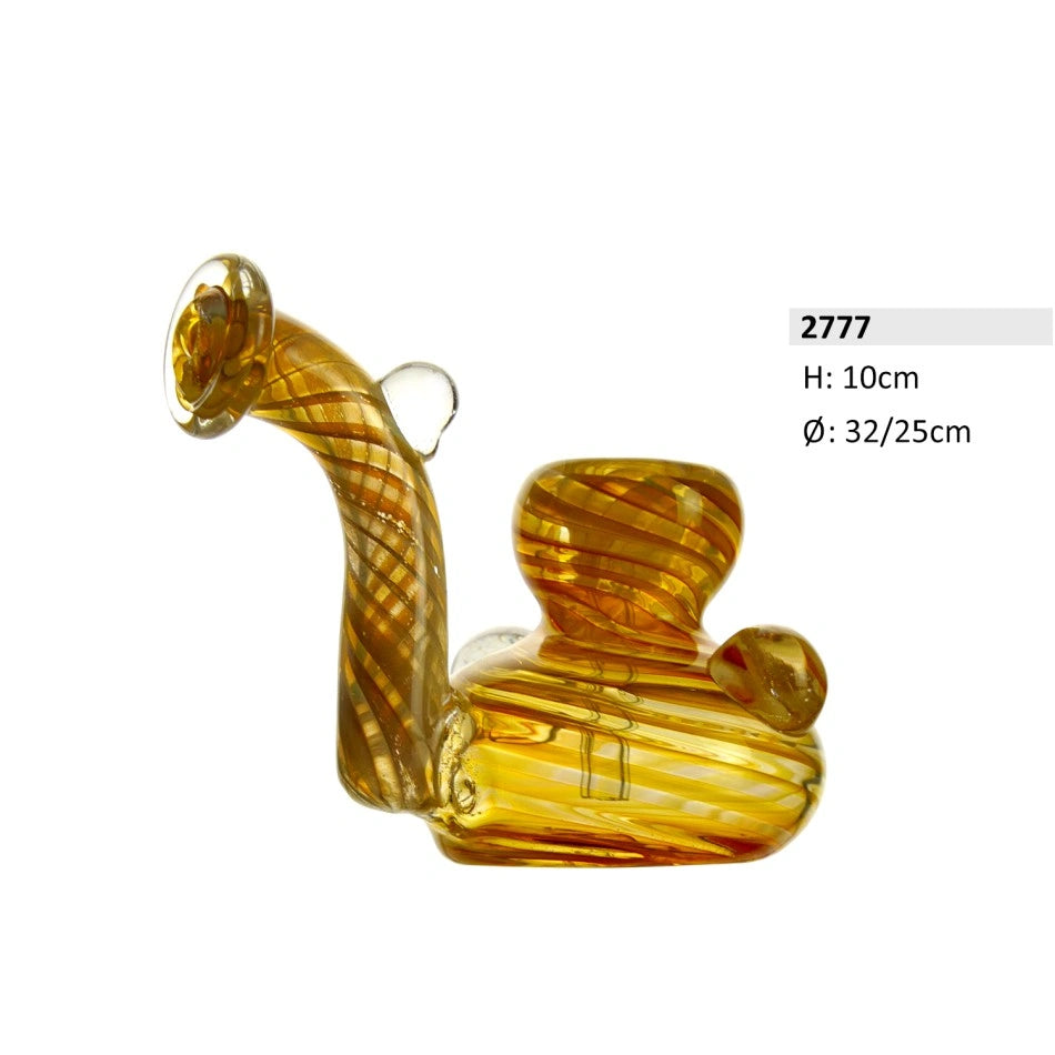 Zware glazen bong | H: 10cm Ø: 32/25mm