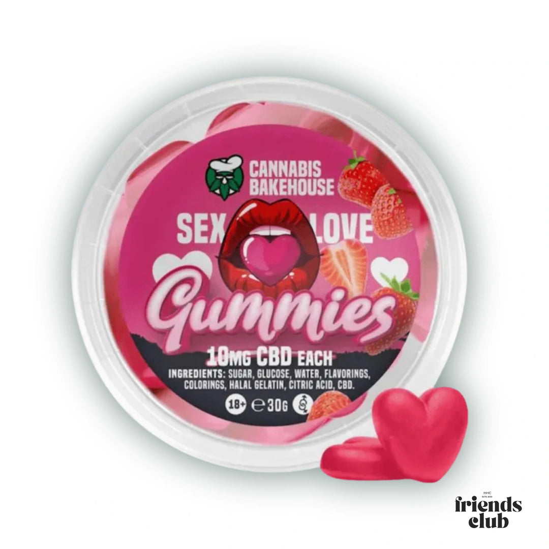 CBD SEX/LOVE GUMMIES - STRAWBERRY (30G)-HHCFriends